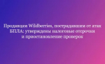Продавцам Wildberries, пострадавшим от атак БПЛА: утверждены налоговые отсрочки и приостановление проверок